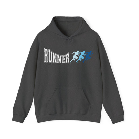 Runner Hoodie,  Running Heavy Blend™ Hooded Sweatshirt, Kangaroo Pocket, print on both sides full colours, 4 Colours, 50% Cotton and 50% Polyester, AUS-CAN-USA Warehouses, free Post.