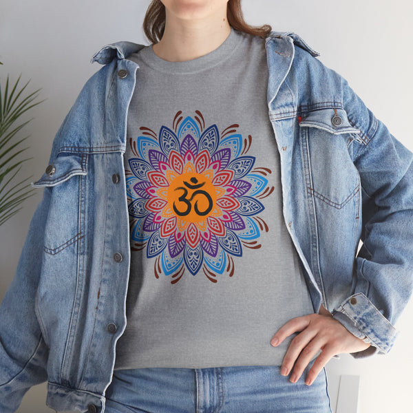 OM symbol T-shirt, Mandala T-shirt, Heavy Cotton Tee, 6 colours, 100% cotton, AU warehouse