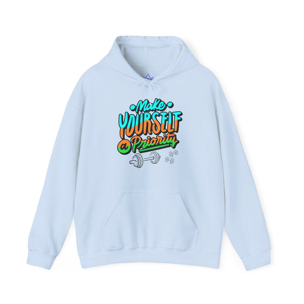 Make yourself a priority Hoodie, Gym Hoodie, Heavy Blend™ Hooded Sweatshirt, Kangaroo pocket, 6 colours, AU warehouse.