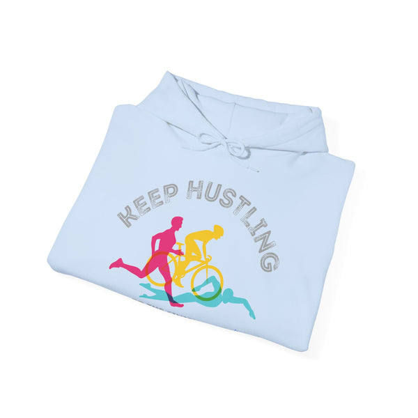 Hustling Hoodie,  Keep Hustling heavy blend hoodie with Kangaroo pocket, full colour, 6 Colours, 50% Cotton and 50% Polyester, AUS-CAN-USA warehouse, local post.