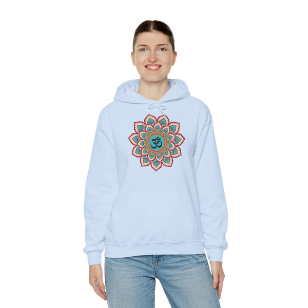 Mandala Hoodie, OM symbol Hoodie, Heavy Blend™ Hooded Sweatshirt, Kangaroo pocket, 4 colours, AU warehouse.