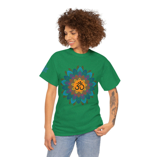OM symbol T-shirt, Mandala T-shirt, Heavy Cotton Tee, 6 colours, 100% cotton, AU warehouse