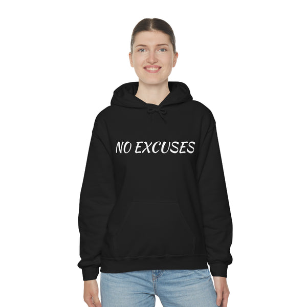 No Excuses Hoodie Sweatshirt with Spacious Kangaroo Pocket, 6 Colours, USA-CAN-AUS Warehouse.