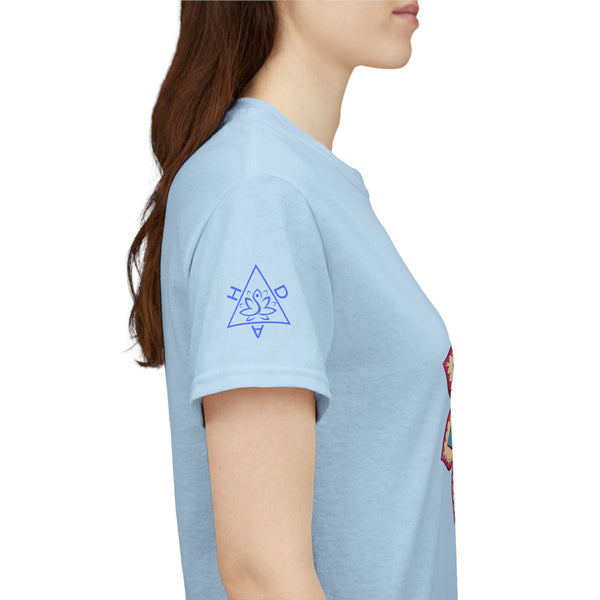 Floral Mandala T-shirt, OM symbol T-shirt, Heavy Cotton Tee, 7 different colours, 100% Cotton.