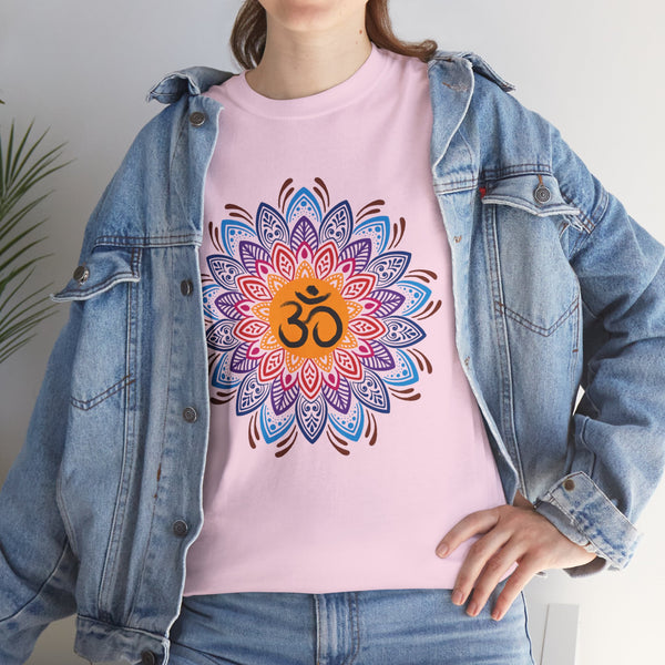OM symbol T-shirt, Mandala T-shirt, Heavy Cotton Tee, 6 colours, 100% cotton, AU warehouse