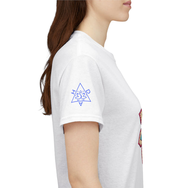 Floral Mandala T-shirt, OM symbol T-shirt, Heavy Cotton Tee, 7 different colours, 100% Cotton.