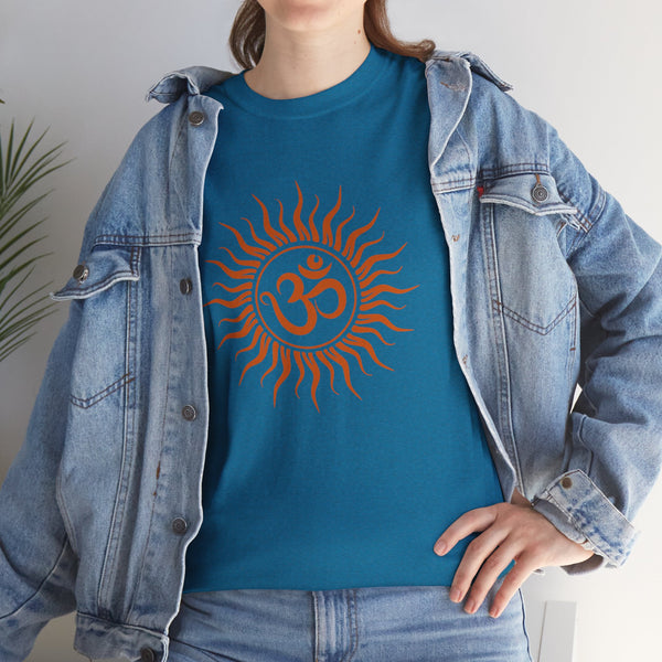 OM symbol T-shirt, Sun T-shirt Heavy Cotton Tee, 8 colours, different sizes, Top quality cotton, AU post.