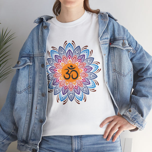 OM symbol T-shirt, Mandala T-shirt, Heavy Cotton Tee, 6 colours, 100% cotton, AU warehouse