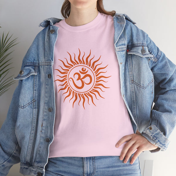 OM symbol T-shirt, Sun T-shirt Heavy Cotton Tee, 8 colours, different sizes, Top quality cotton, AU post.