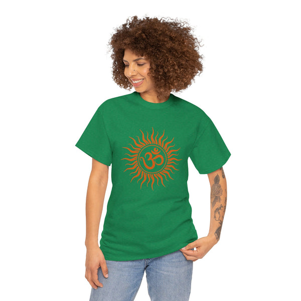 OM symbol T-shirt, Sun T-shirt Heavy Cotton Tee, 8 colours, different sizes, Top quality cotton, AU post.