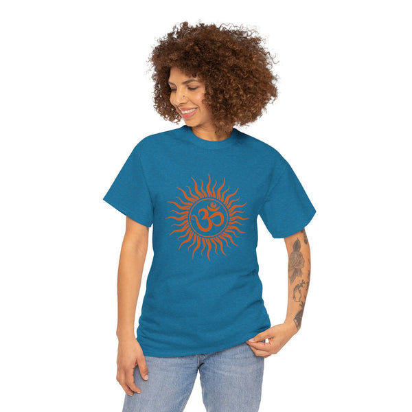 OM symbol T-shirt, Sun T-shirt Heavy Cotton Tee, 8 colours, different sizes, Top quality cotton, AU post.