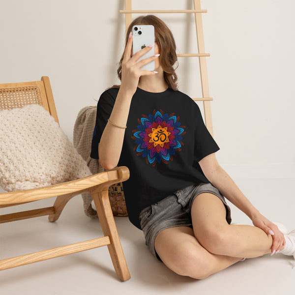 OM symbol T-shirt, Mandala T-shirt, Heavy Cotton Tee, 6 colours, 100% cotton, AU warehouse