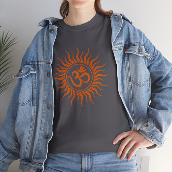 OM symbol T-shirt, Sun T-shirt Heavy Cotton Tee, 8 colours, different sizes, Top quality cotton, AU post.