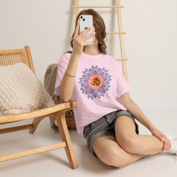 OM symbol T-shirt, Mandala T-shirt, Heavy Cotton Tee, 6 colours, 100% cotton, AU warehouse