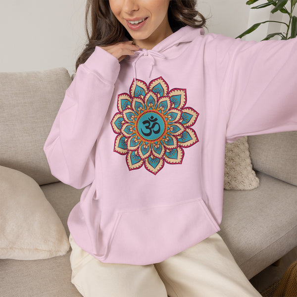 Mandala Hoodie, OM symbol Hoodie, Heavy Blend™ Hooded Sweatshirt, Kangaroo pocket, 4 colours, AU warehouse.