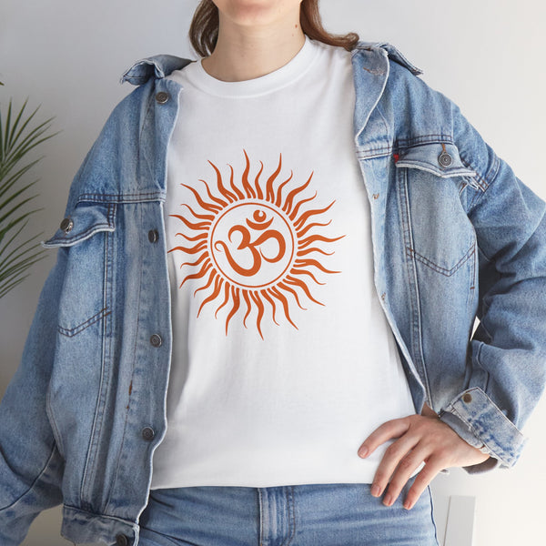 OM symbol T-shirt, Sun T-shirt Heavy Cotton Tee, 8 colours, different sizes, Top quality cotton, AU post.