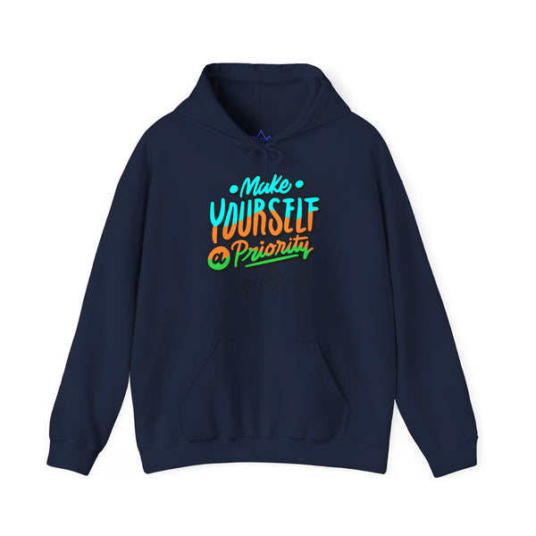Make yourself a priority Hoodie, Gym Hoodie, Heavy Blend™ Hooded Sweatshirt, Kangaroo pocket, 6 colours, AU warehouse.