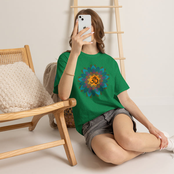OM symbol T-shirt, Mandala T-shirt, Heavy Cotton Tee, 6 colours, 100% cotton, AU warehouse