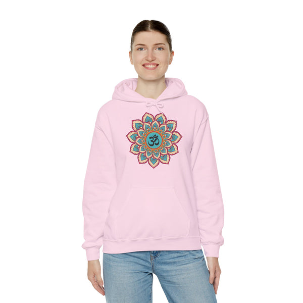 Mandala Hoodie, OM symbol Hoodie, Heavy Blend™ Hooded Sweatshirt, Kangaroo pocket, 4 colours, AU warehouse.