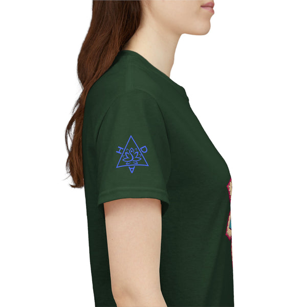 Floral Mandala T-shirt, OM symbol T-shirt, Heavy Cotton Tee, 7 different colours, 100% Cotton.