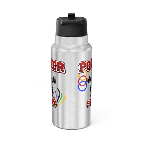 Water Bottle or Favourite beverage, Power Sport water bottle, Drinking straw included, Stainless steel bottle, Gator Tumbler, 32oz (0.95L), US Post.