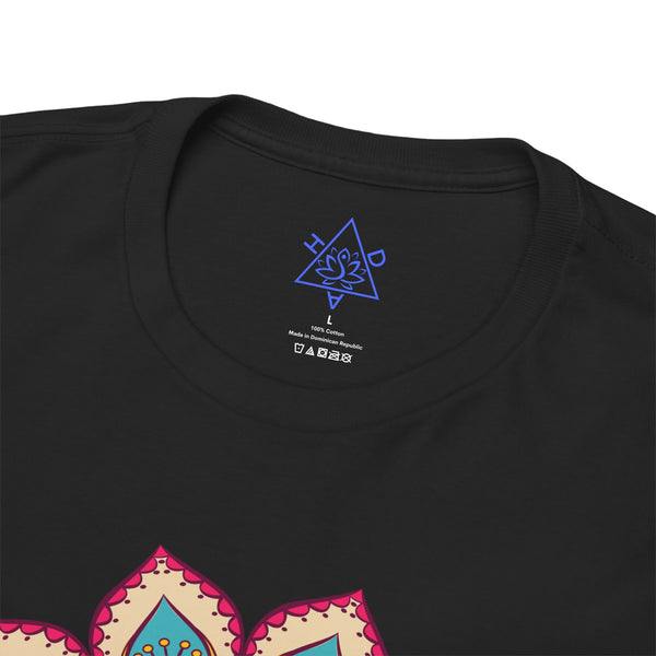Floral Mandala T-shirt, OM symbol T-shirt, Heavy Cotton Tee, 7 different colours, Top quality Cotton.