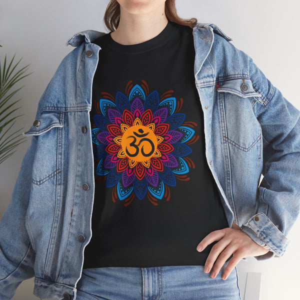 OM symbol T-shirt, Mandala T-shirt, Heavy Cotton Tee, 6 colours, 100% cotton, AU warehouse