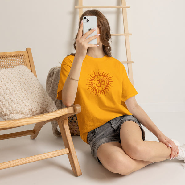 OM symbol T-shirt, Sun T-shirt Heavy Cotton Tee, 8 colours, different sizes, Top quality cotton, AU post.