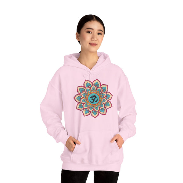 Mandala Hoodie, OM symbol Hoodie, Heavy Blend™ Hooded Sweatshirt, Kangaroo pocket, 4 colours, AU warehouse.