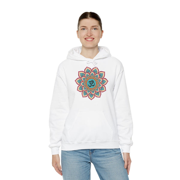 Mandala Hoodie, OM symbol Hoodie, Heavy Blend™ Hooded Sweatshirt, Kangaroo pocket, 4 colours, AU warehouse.