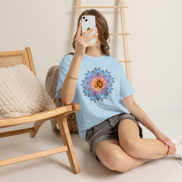 OM symbol T-shirt, Mandala T-shirt, Heavy Cotton Tee, 6 colours, 100% cotton, AU warehouse