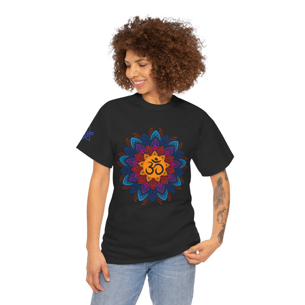 OM symbol T-shirt, Mandala T-shirt, Heavy Cotton Tee, 6 colours, 100% cotton, AU warehouse