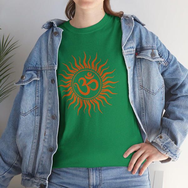 OM symbol T-shirt, Sun T-shirt Heavy Cotton Tee, 8 colours, different sizes, Top quality cotton, AU post.