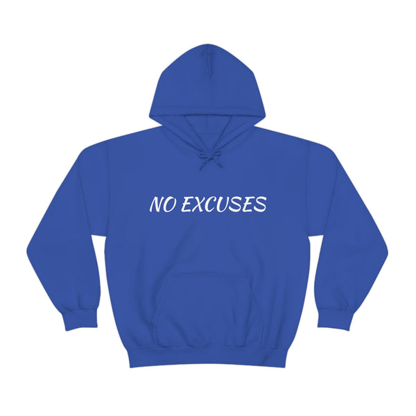 No Excuses Hoodie Sweatshirt with Spacious Kangaroo Pocket, 6 Colours, USA-CAN-AUS Warehouse.