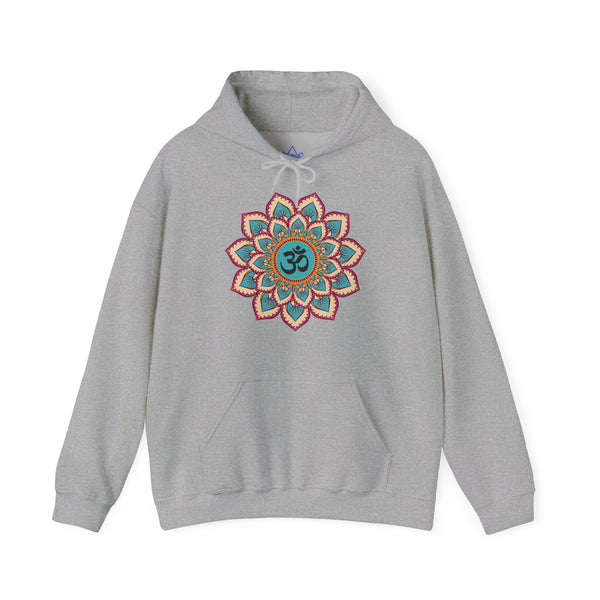 Mandala Hoodie, OM symbol Hoodie, Heavy Blend™ Hooded Sweatshirt, Kangaroo pocket, 4 colours, AU warehouse.