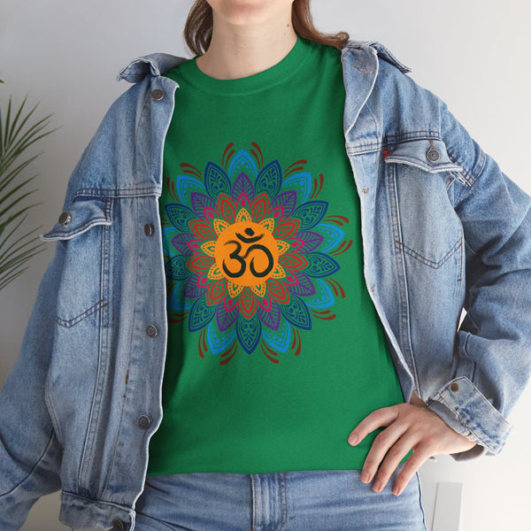 OM symbol T-shirt, Mandala T-shirt, Heavy Cotton Tee, 6 colours, 100% cotton, AU warehouse