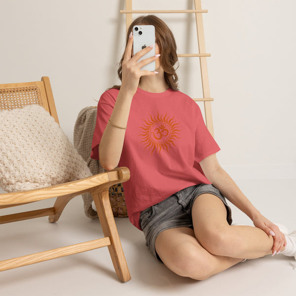 OM symbol T-shirt, Sun T-shirt Heavy Cotton Tee, 8 colours, different sizes, Top quality cotton, AU post.