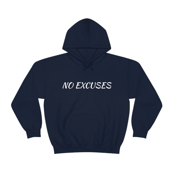 No Excuses Hoodie Sweatshirt with Spacious Kangaroo Pocket, 6 Colours, USA-CAN-AUS Warehouse.