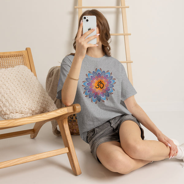 OM symbol T-shirt, Mandala T-shirt, Heavy Cotton Tee, 6 colours, 100% cotton, AU warehouse