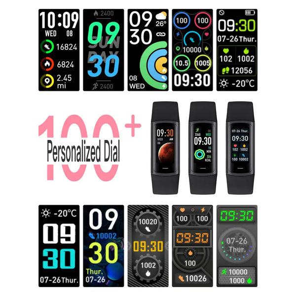 Smart Bracelet Fitness Tracker for Women or Man, Multi-Sports mode, Step Counter, Blood Oxygen, Sports mode,  USB rechargeable, Free App Easy to use.