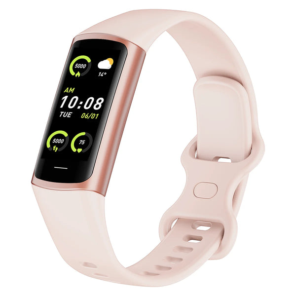 Smart Bracelet Fitness Tracker for Women or Man, Multi-Sports mode, Step Counter, Blood Oxygen, Sports mode,  USB rechargeable, Free App Easy to use.