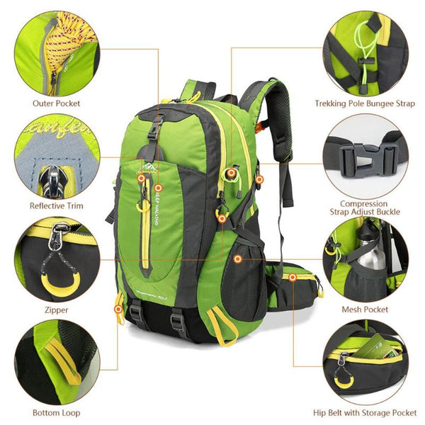 Hiking Backpack or Gym, Trekking, Climbing, Camping, Cyclist, Travel Backpack. 20L capacity and waterproof.